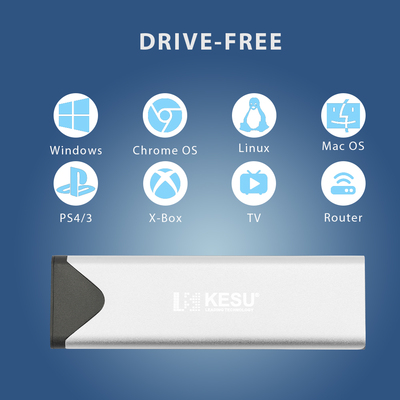 KESU M.2 SSD Enclosure Adapter, USB 3.1 Gen 2 (10 Gbps) to NGFF NVME Sliver